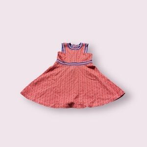 Toddler Girl Janie And Jack Coral And Blue Tank Top Dress Size 4